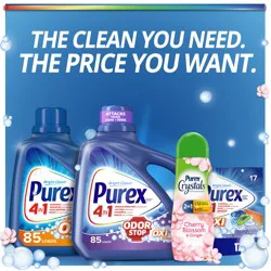 Purex Liquid Laundry Detergent, Odor Stop Plus Oxi, 43.5 oz, 29 Total Loads
