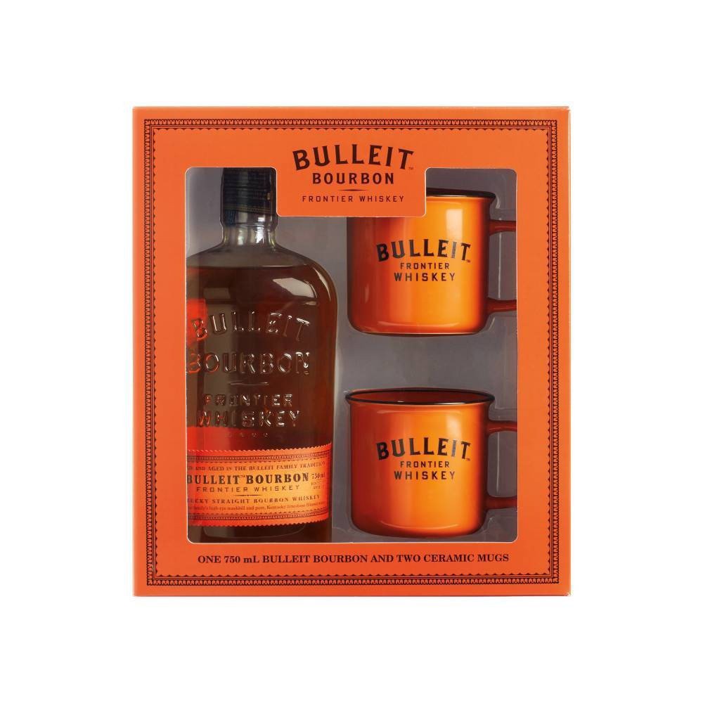 slide 1 of 2, Bulleit Bourbon Frontier Whiskey Gift Set, 750 ml