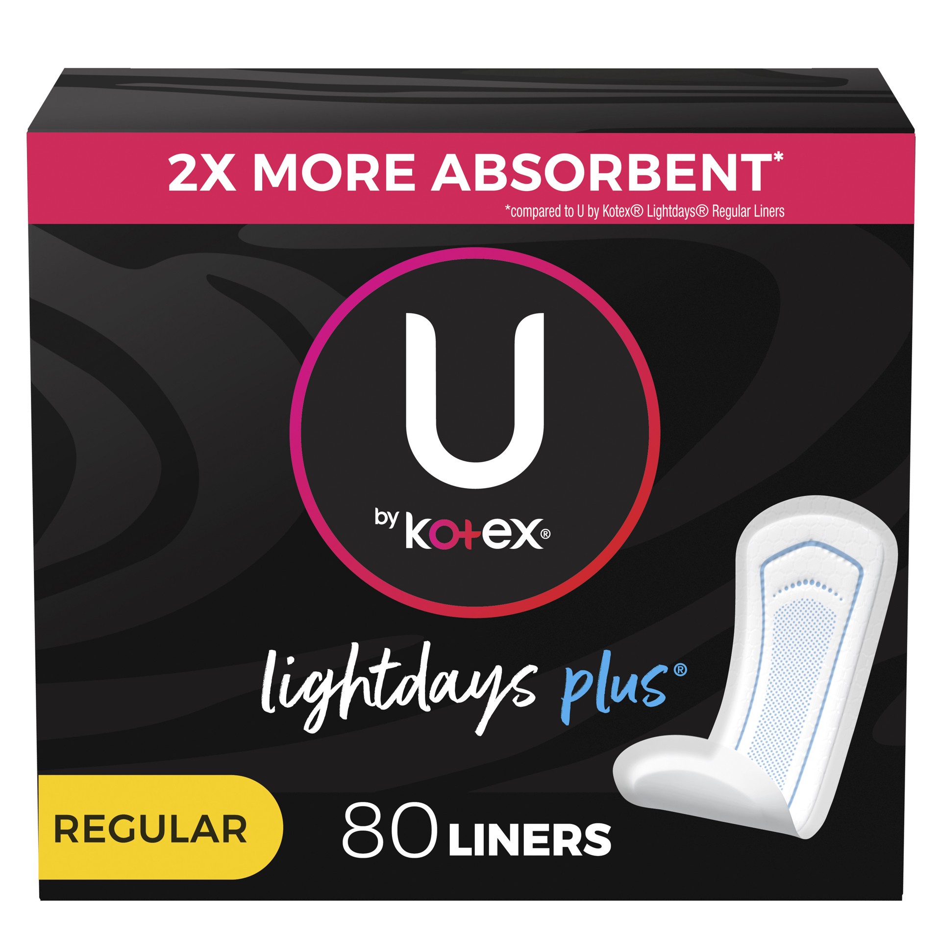 slide 1 of 9, U by Kotex Balance Wrapped Panty Liners, Regular Length, 80 Count, 80 ct
