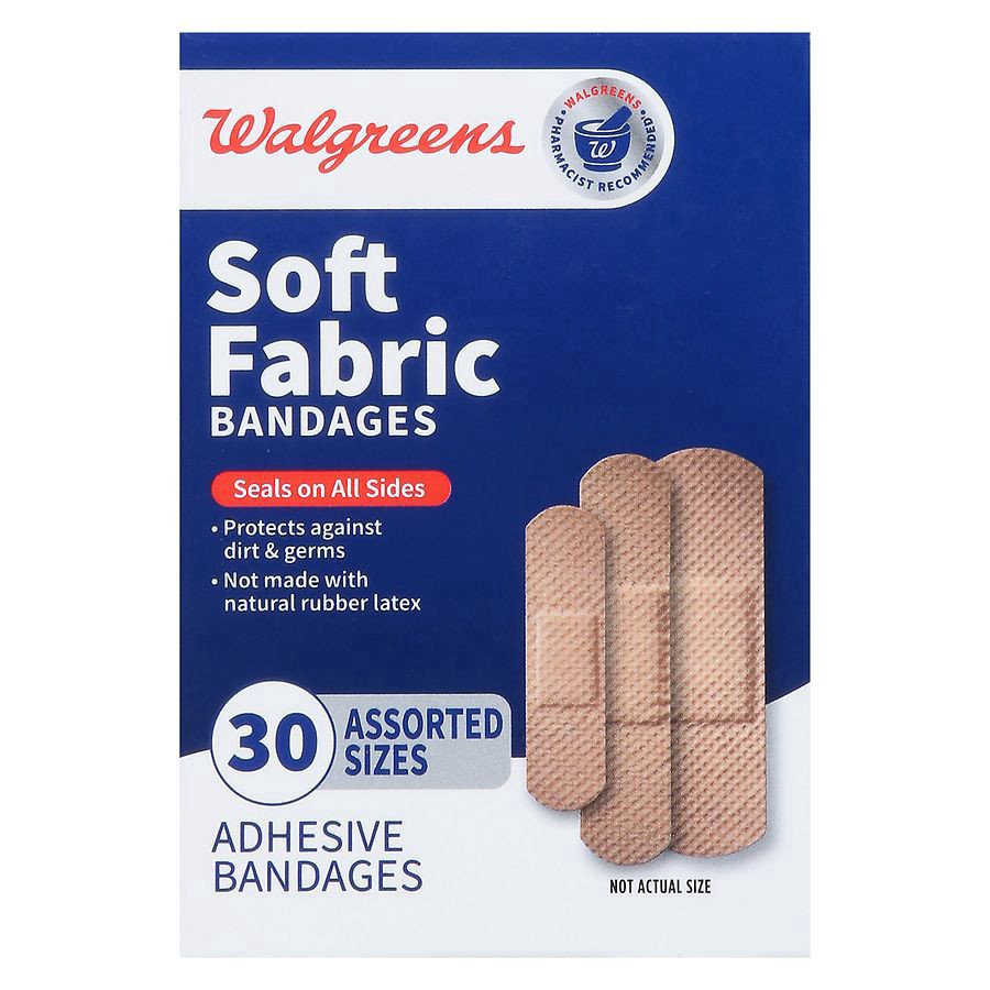 slide 2 of 5, Walgreens Soft Fabric Assorted Bandages, 30 ct