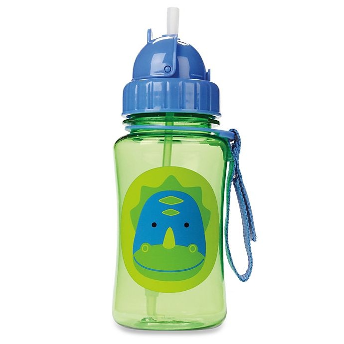 slide 1 of 4, Skip Hop SKIP*HOP Zoo Dino Straw Bottle, 12 oz