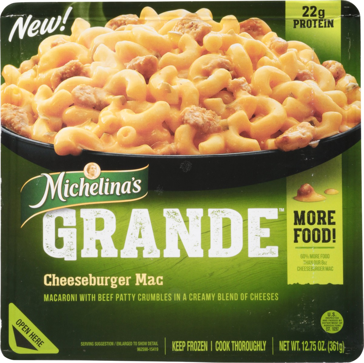 slide 3 of 9, Michelina's Grande Cheeseburger Mac 12.75 oz, 12.75 oz