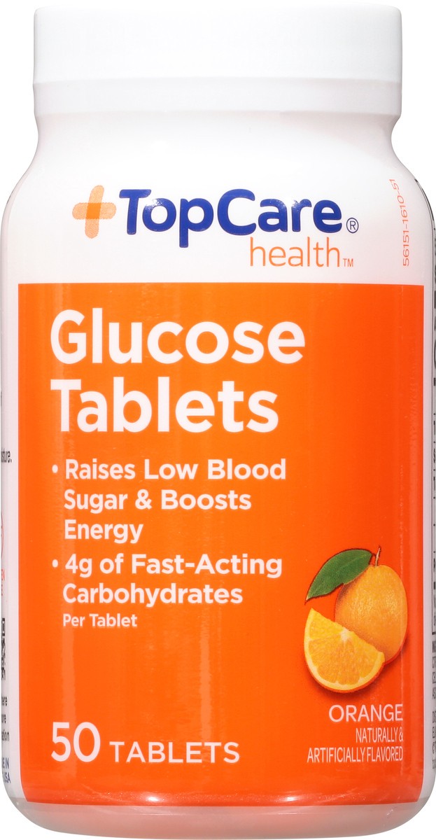 slide 6 of 9, Topcare Glucose Tabs Orange, 50 ct