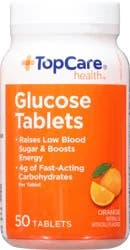 TopCare Health Orange Glucose 50 Chewable Tablets