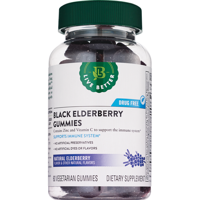 slide 1 of 1, Live Better Black Elderberry Gummies, 1 ct