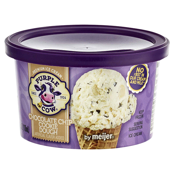 Purple Cow Chocolate Chip Cookie Dough Ice Cream Cup 4 oz | Shipt