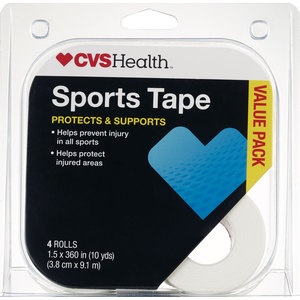 slide 1 of 1, CVS Health Sports Tape 1.5in X 10yd, 4 ct