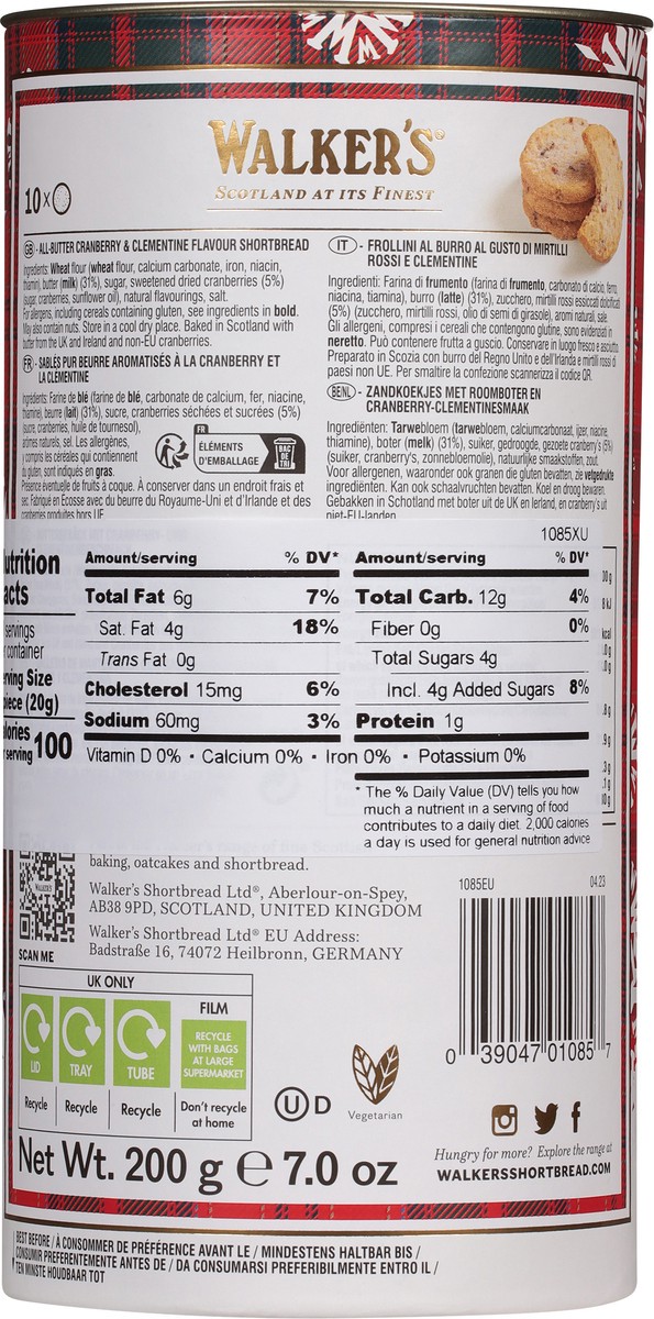 slide 8 of 15, Walkers Select Cranberry & Clementine 7oz - 7 OZ, 7 oz