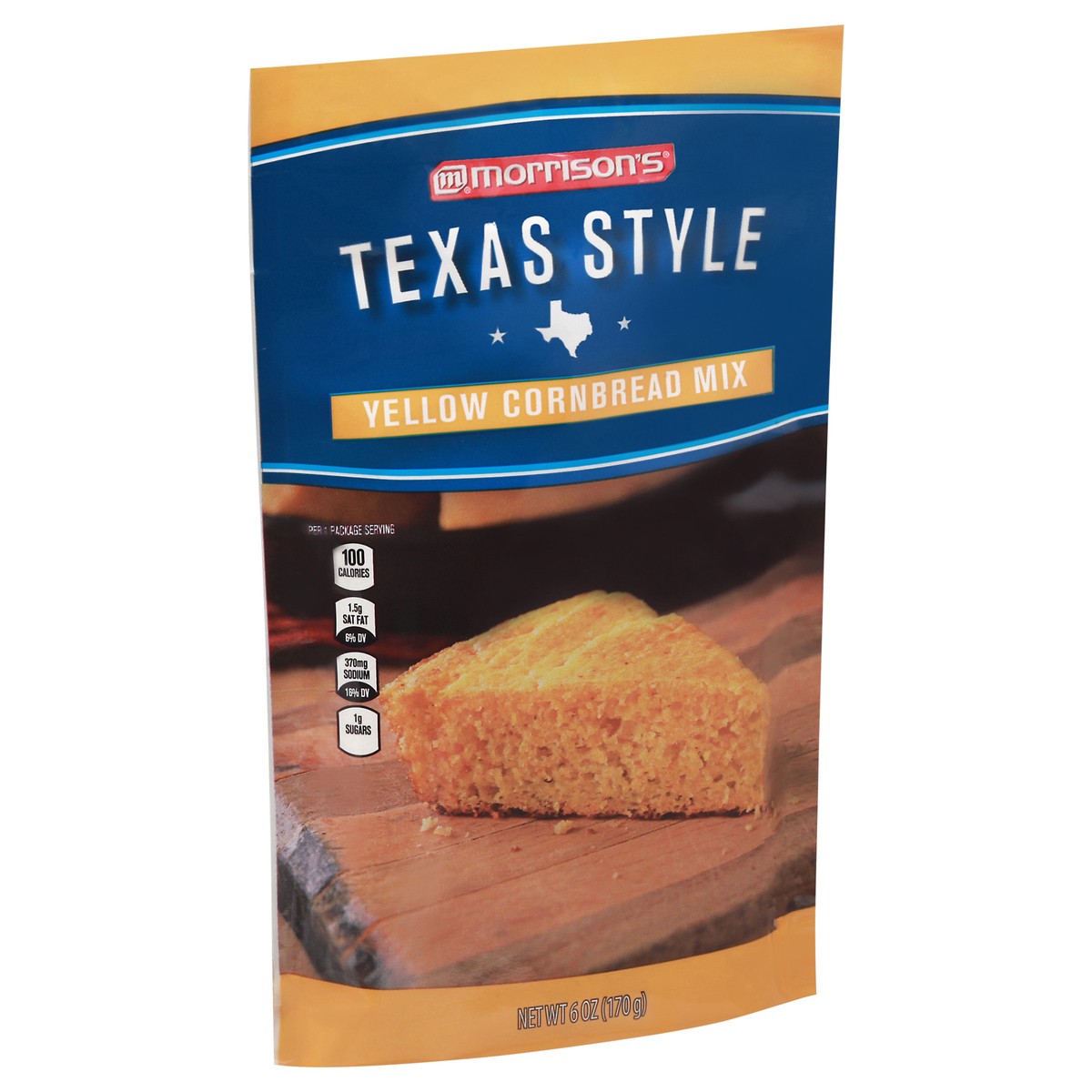 slide 6 of 14, Morrison's Texas Style Yellow Cornbread Mix 6 oz, 6 oz