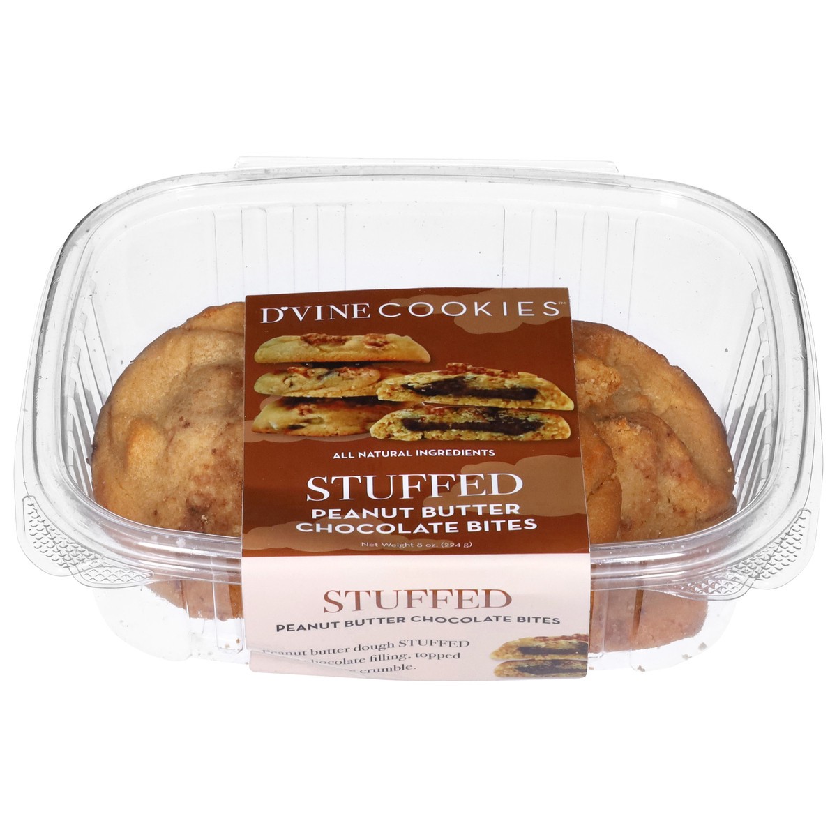 slide 4 of 4, Divine Pnt Btr Cho Bite Stuffed Cook, 8 oz