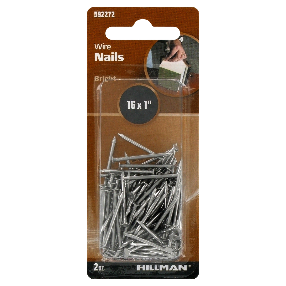 slide 1 of 1, The Hillman Group Wire Nails, 2 oz