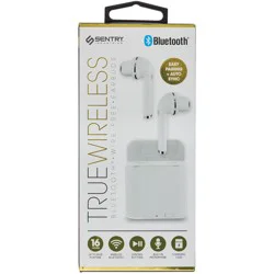 Sentry Bluetooth True Wireless White Earbuds