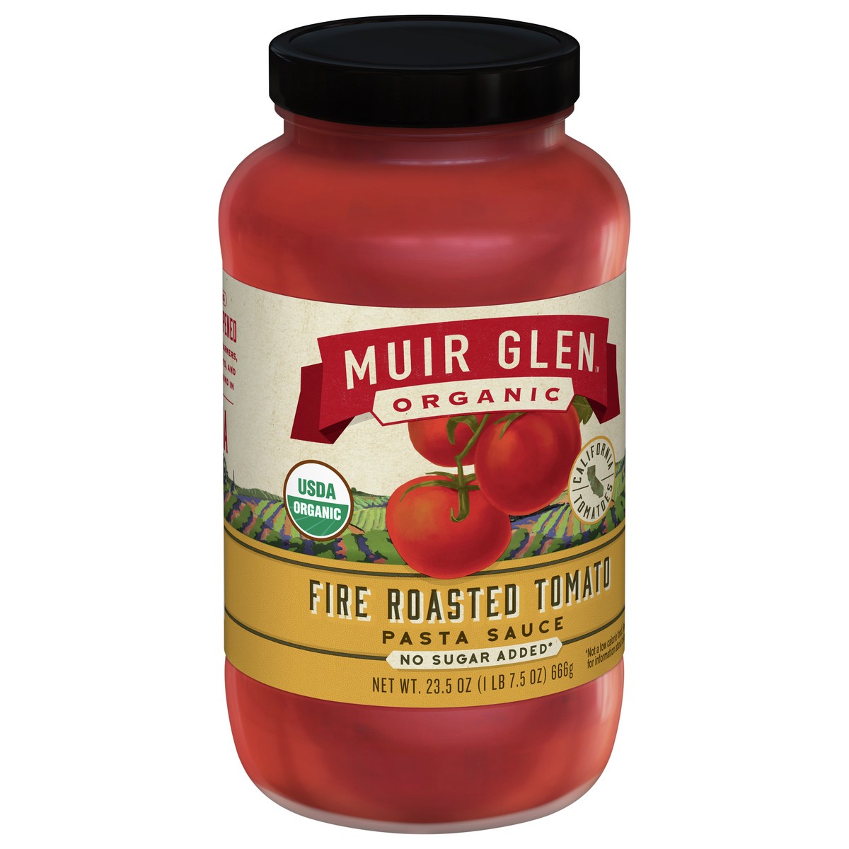 slide 2 of 12, Muir Glen Fire Roasted Tomato Pasta Sauce, No Sugar Added, 23.5 oz., 23.50 oz