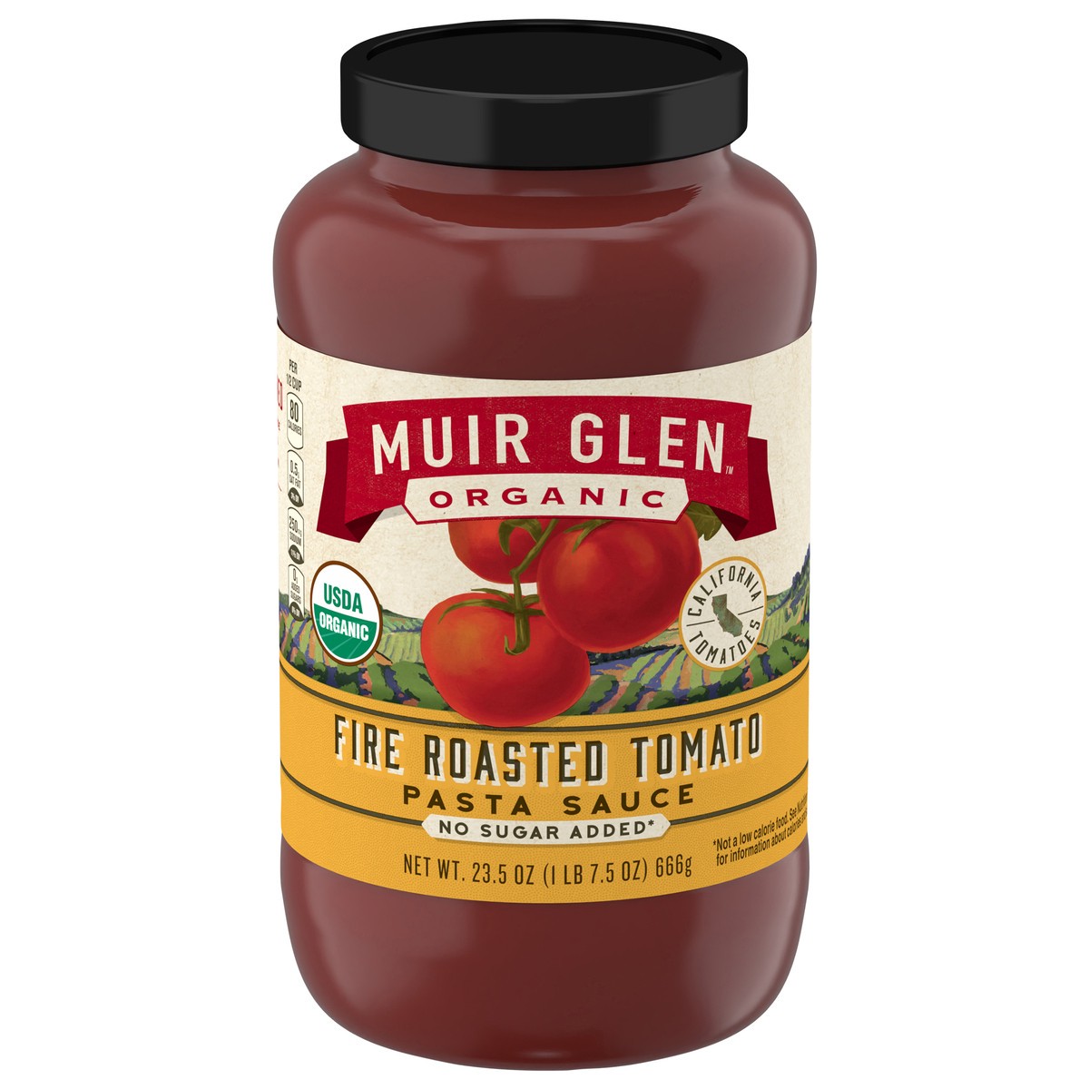 slide 1 of 12, Muir Glen Fire Roasted Tomato Pasta Sauce, No Sugar Added, 23.5 oz., 23.50 oz