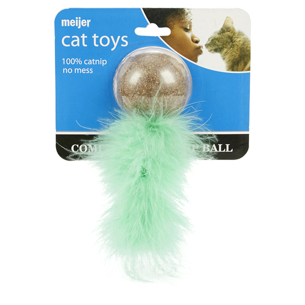 slide 1 of 1, Meijer Compressed Catnip Ball Cat Toy, 1 ct