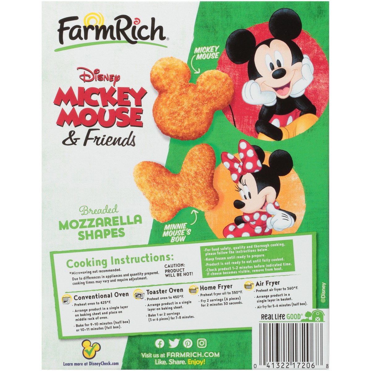 slide 5 of 9, Farm Rich Disney Mickey Mouse & Friends Breaded Mozzarella Shapes 16 oz. Box, 16 oz