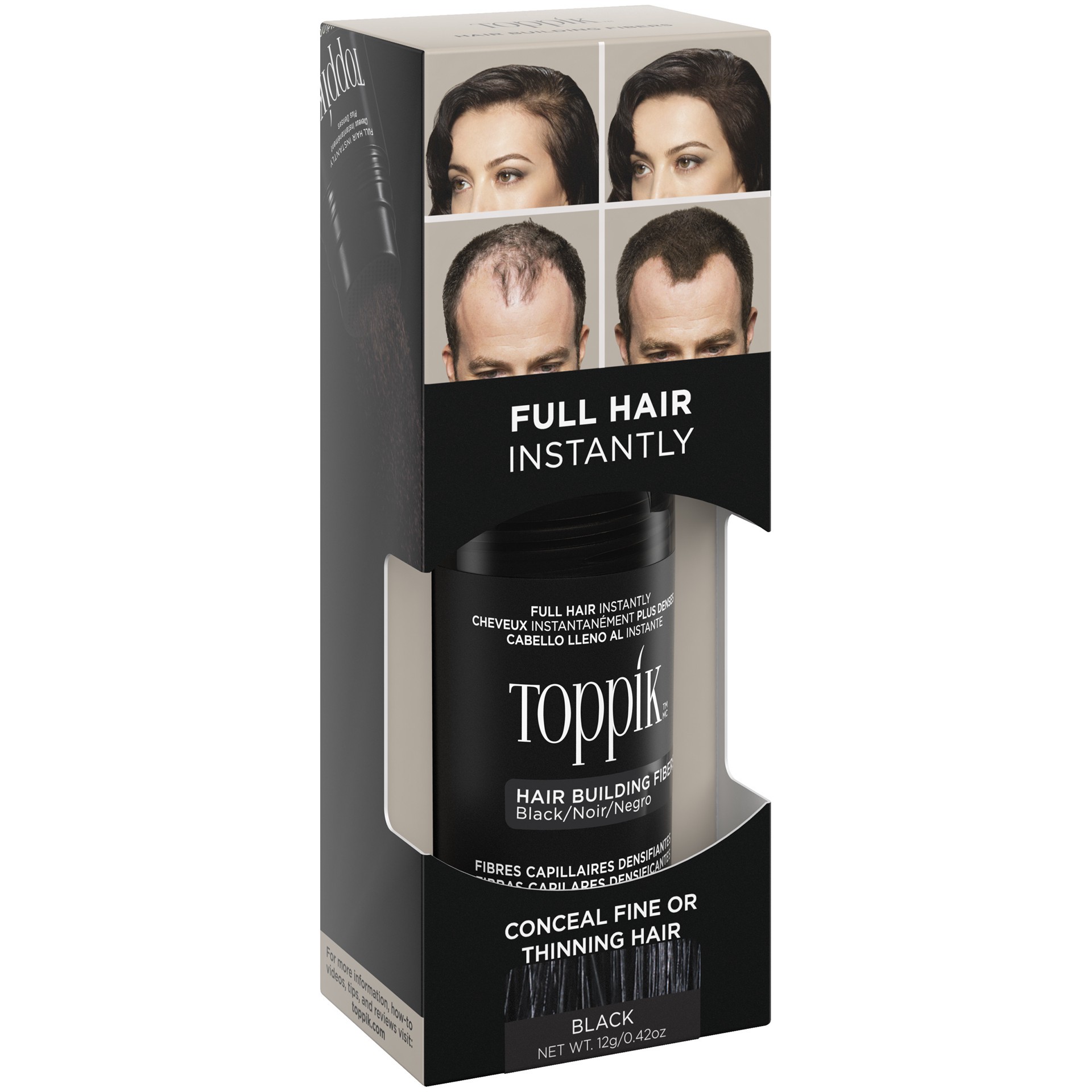 slide 2 of 5, Toppik Hair Building Fibers 12 g, 0.42 oz