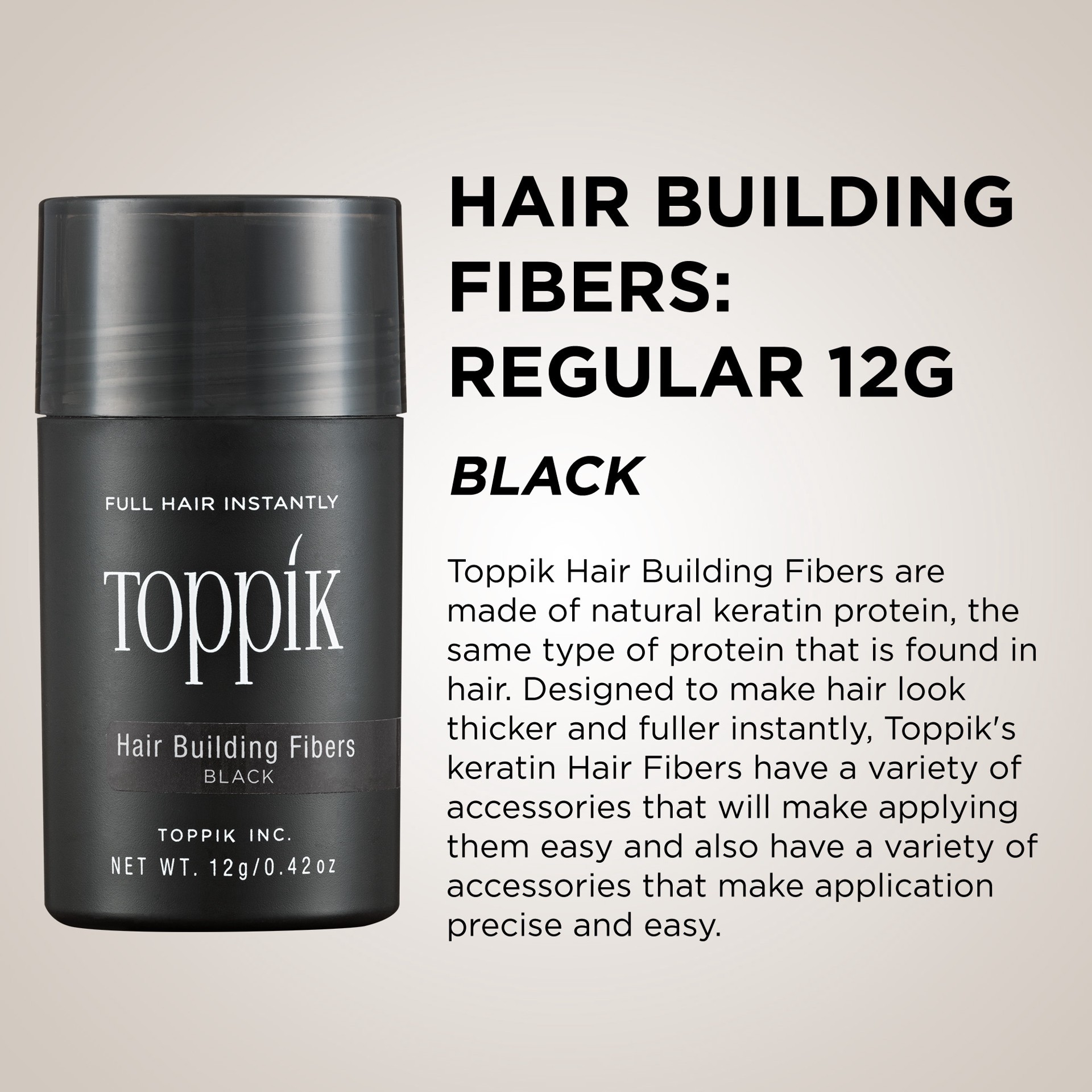 slide 4 of 5, Toppik Hair Building Fibers 12 g, 0.42 oz