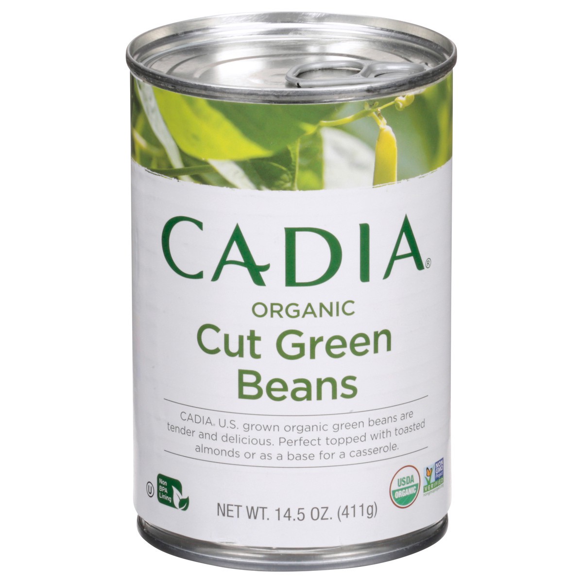 slide 2 of 14, Cadia Org Cut Green Beans, 14.5 oz