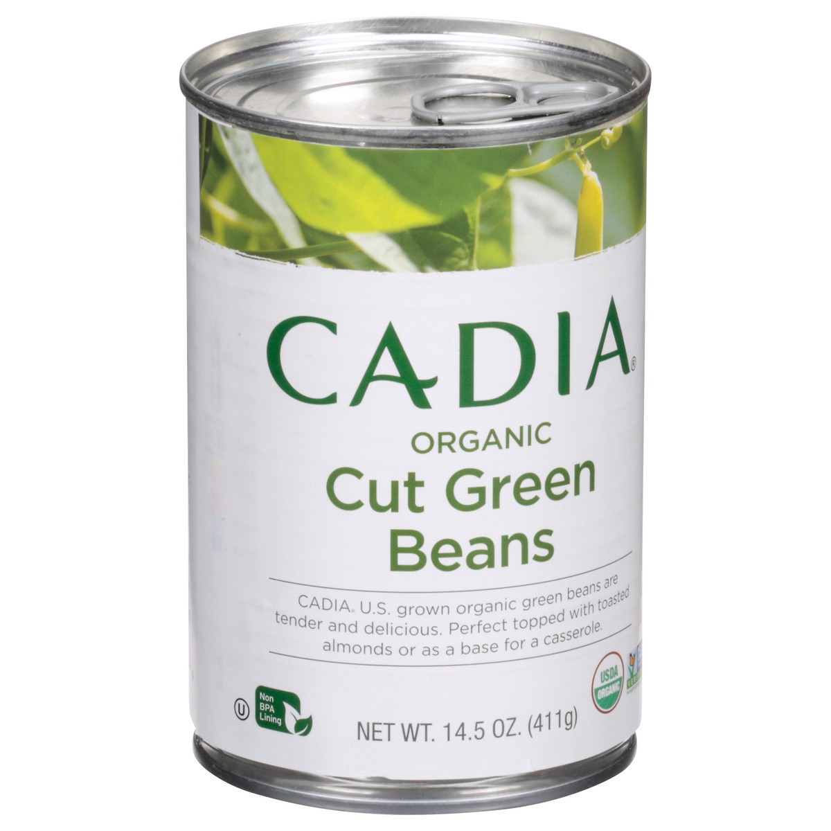 slide 7 of 14, Cadia Org Cut Green Beans, 14.5 oz