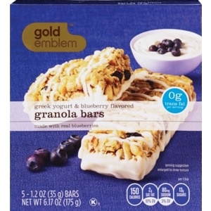 slide 1 of 1, CVS Gold Emblem Greek Yogurt & Blueberry Granola Bars, 6.2 oz