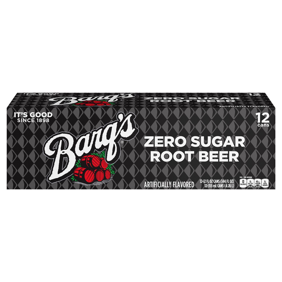 slide 1 of 5, Barq's Zero Sugar Root Beer Fridge Pack Cans, 12 fl oz, 12 Pack, 12 ct