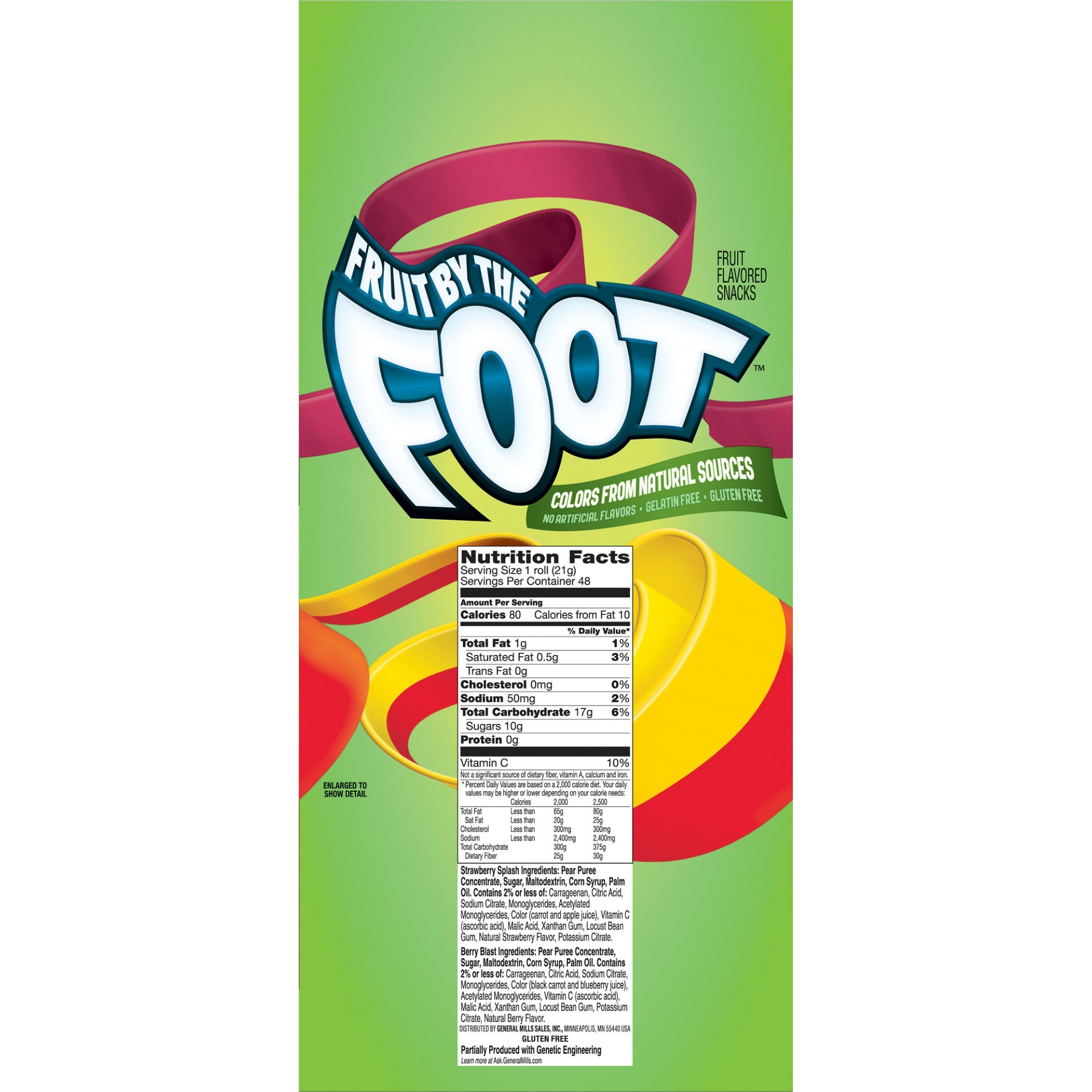 slide 2 of 4, Fruit by the Foot Fruit Flavored Snacks Variety Pack - Strawberry Splash/Berry Blast, 48 ct; 0.75 oz