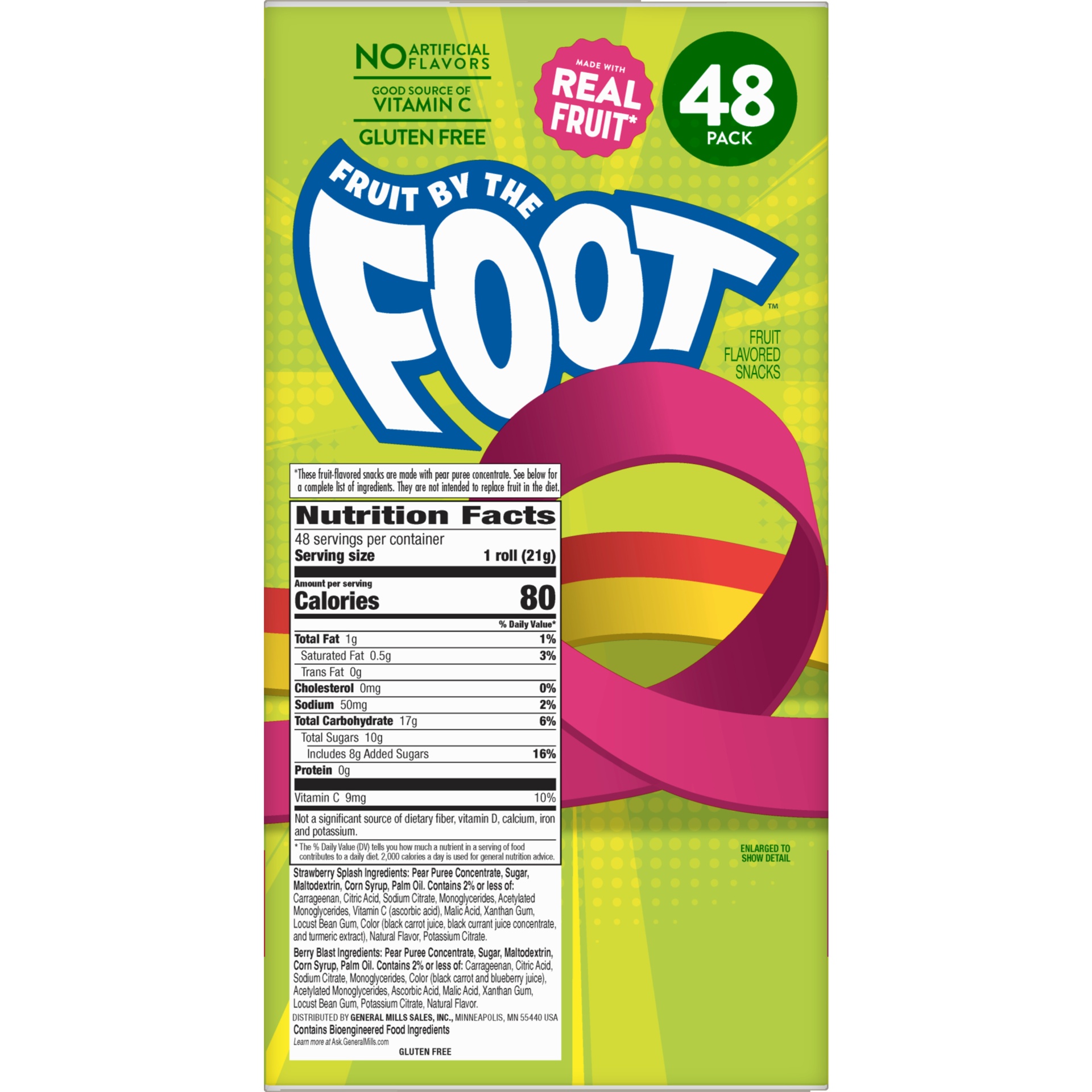 slide 4 of 4, Fruit by the Foot Fruit Flavored Snacks Variety Pack - Strawberry Splash/Berry Blast, 48 ct; 0.75 oz