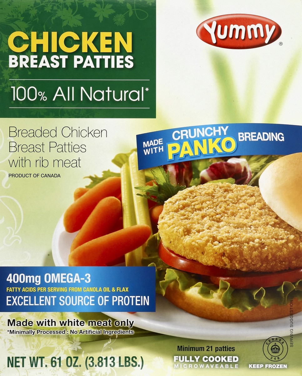 slide 1 of 5, Yummy Chicken Breast Patties 61 oz, 61 oz