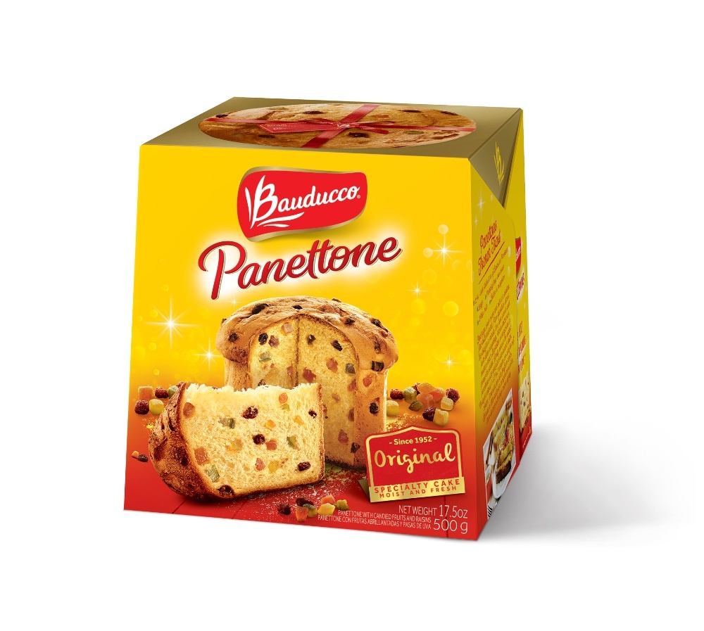 slide 1 of 1, Bauducco Original Panettone Specialty Cake With Raisins, 17.5 oz