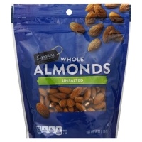 slide 1 of 9, Signature Select Whole Unsalted Almonds 16 oz, 16 oz