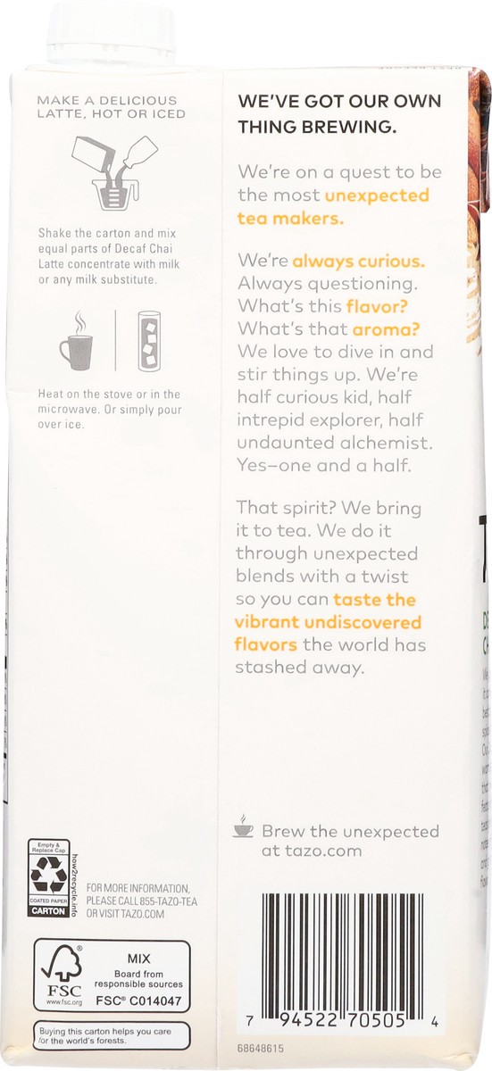slide 8 of 16, TAZO CONC DECAF Chai 6 32z, 32 fl oz
