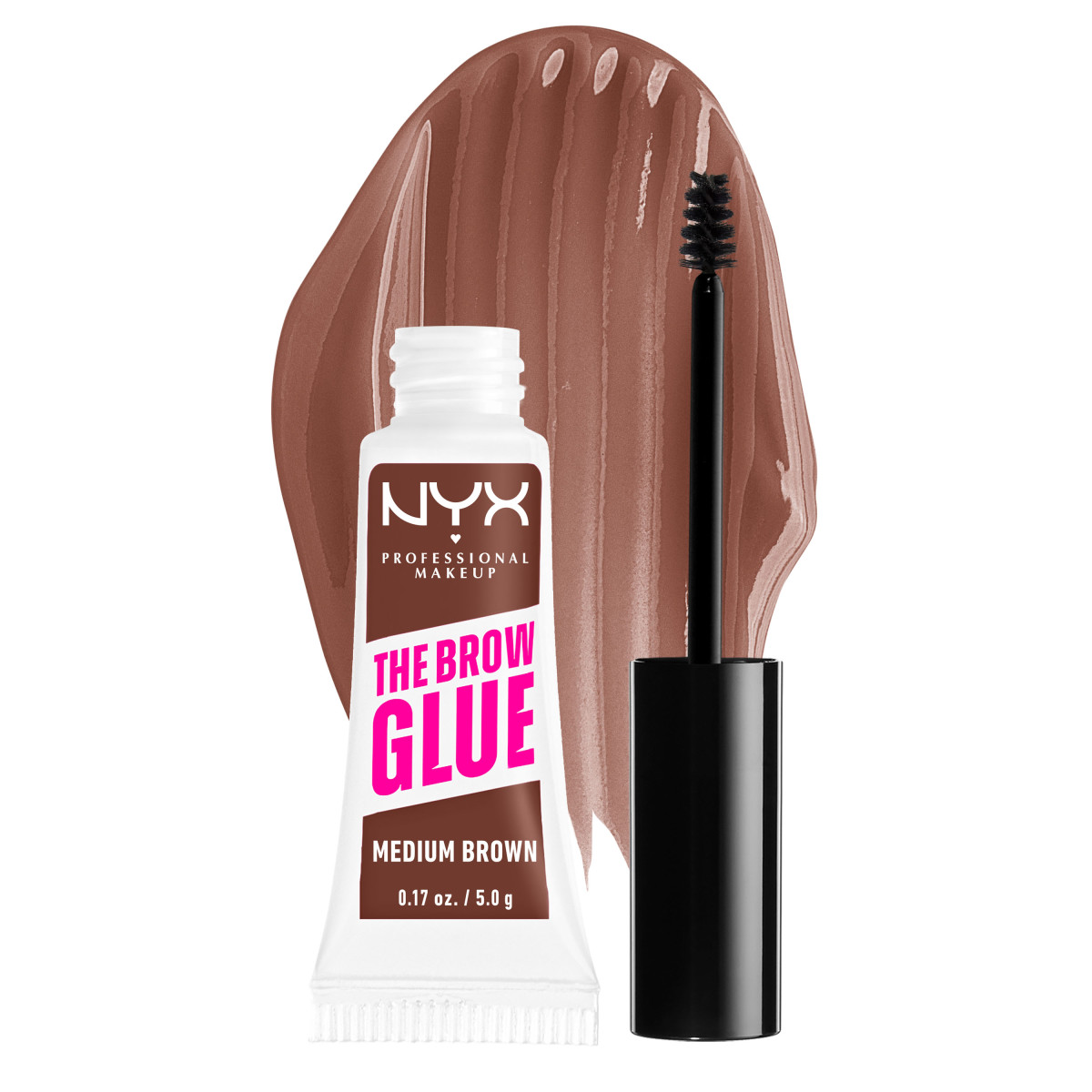slide 23 of 29, NYX Professional Makeup The Brow Glue, Medium Brown, 0.17 oz