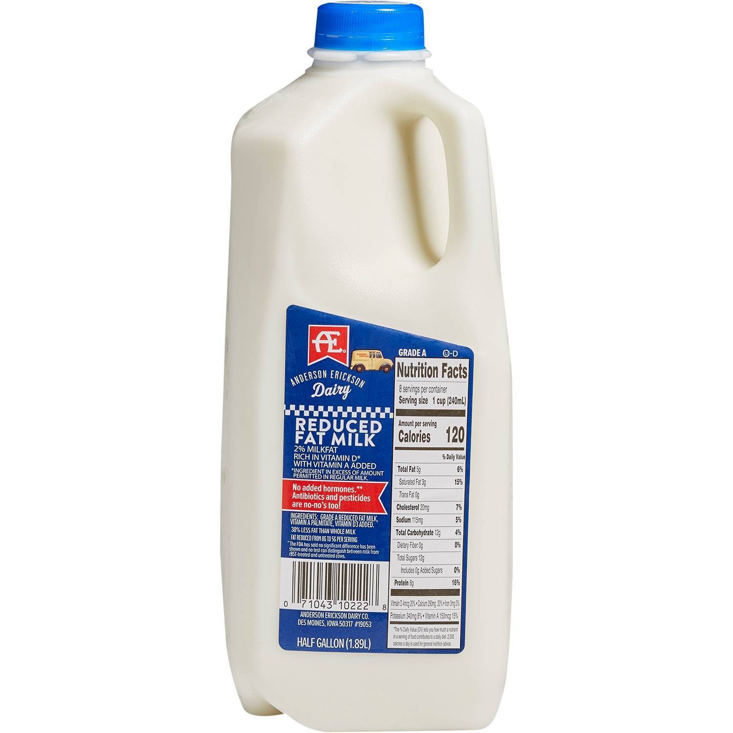 Anderson Erickson Dairy 2% Reduced Fat Milk 1/2 gal | Shipt