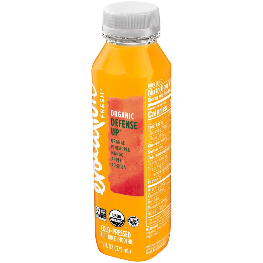 slide 4 of 6, Evolution Fresh Organic Defense Up — Cold-Pressed Fruit Juice Smoothie — Excellent Source of Vitamin C — 11 fl oz, 11 oz