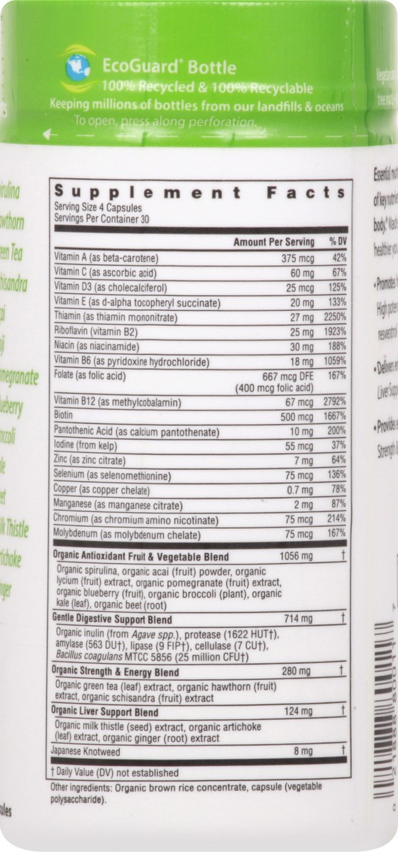 slide 4 of 12, Rainbow Light Men''s Multivitamin with Organic Fruits & Vegetables, 120 Capsules, 120 ct