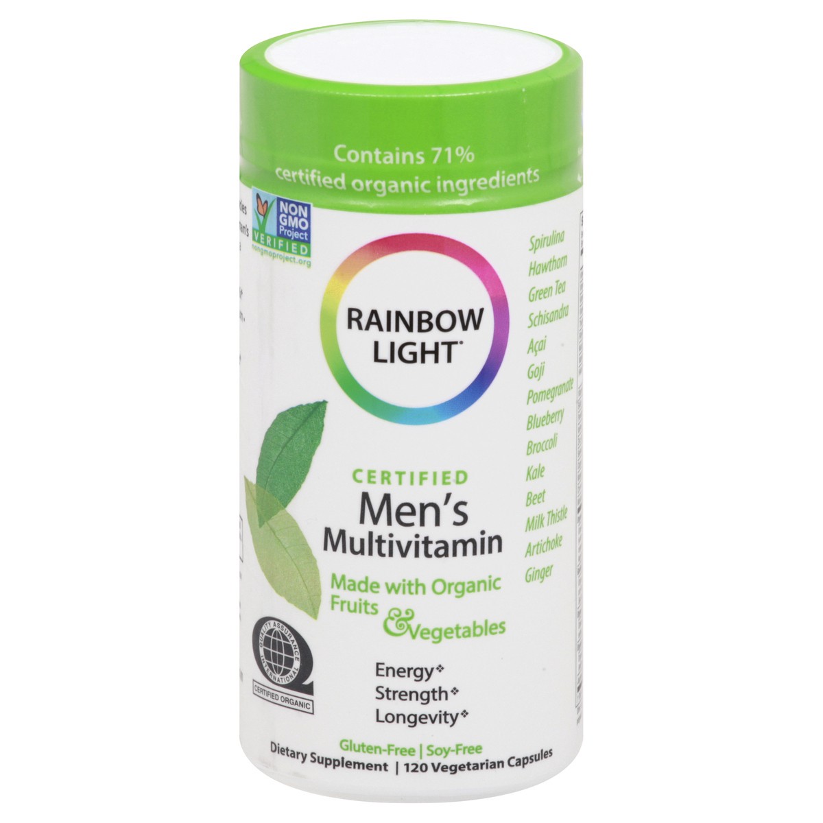 slide 3 of 12, Rainbow Light Men''s Multivitamin with Organic Fruits & Vegetables, 120 Capsules, 120 ct