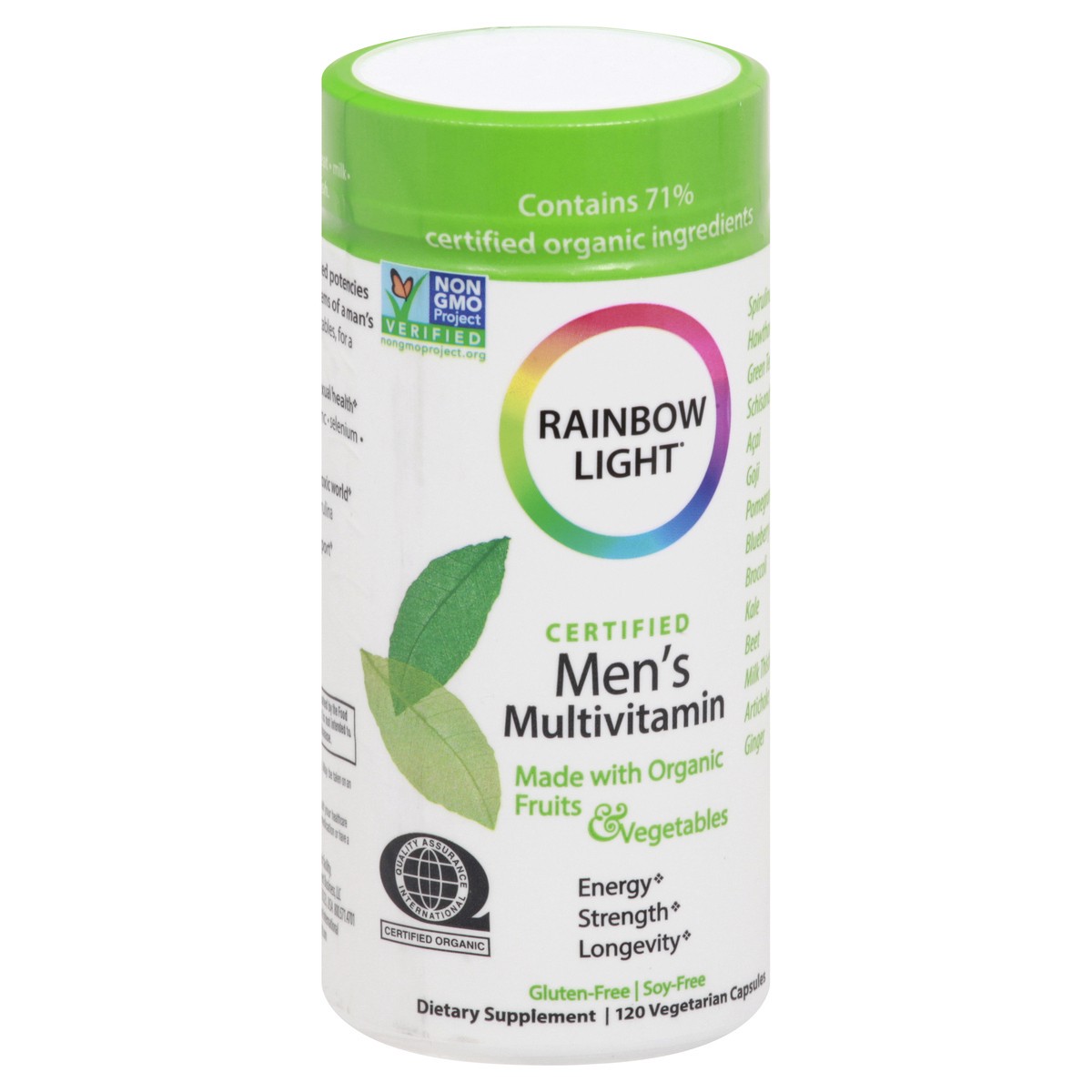 slide 5 of 12, Rainbow Light Men''s Multivitamin with Organic Fruits & Vegetables, 120 Capsules, 120 ct