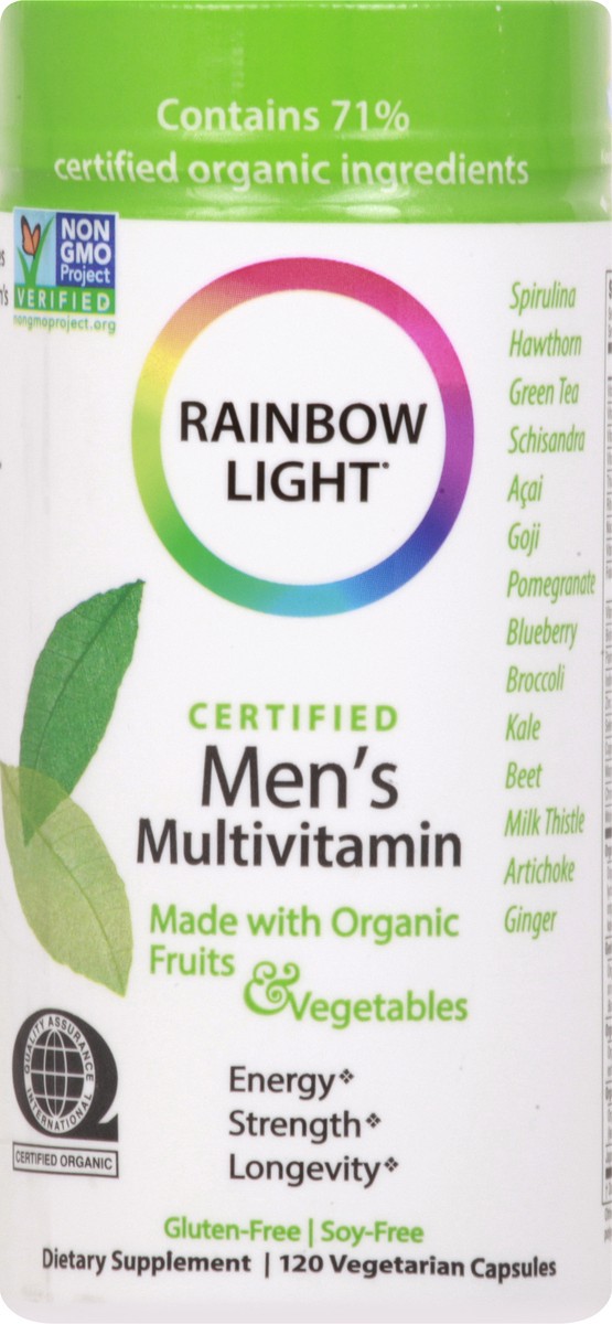slide 1 of 12, Rainbow Light Men's Vegetarian Capsules Multivitamin 120 ea, 120 ct