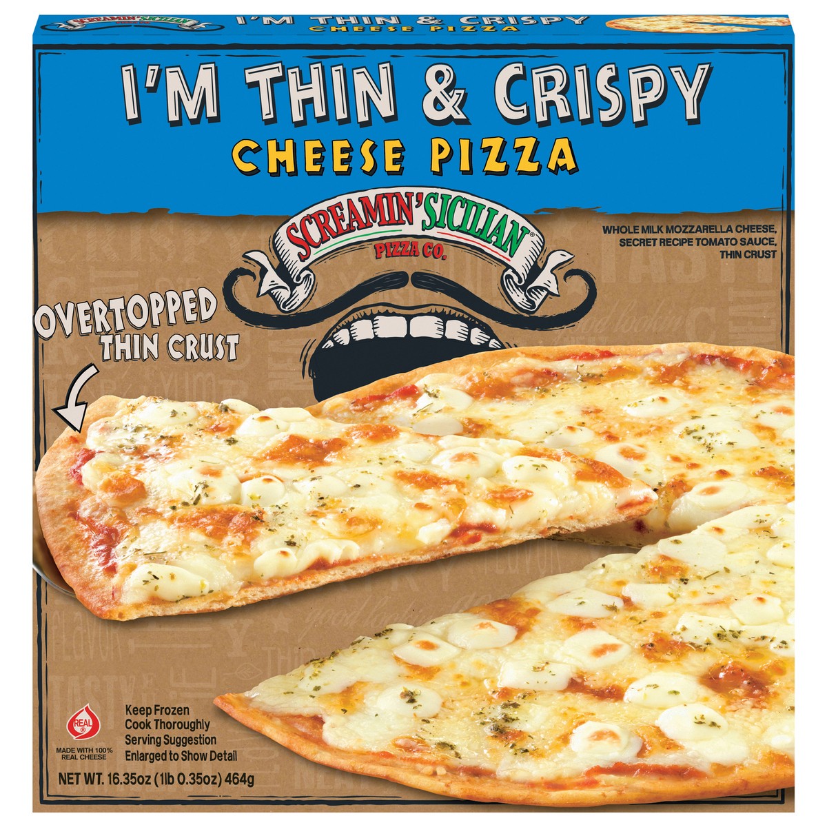 slide 1 of 11, Screamin' Sicilian I'm Thin & Crispy Cheese Pizza 16.35 oz, 16.35 oz