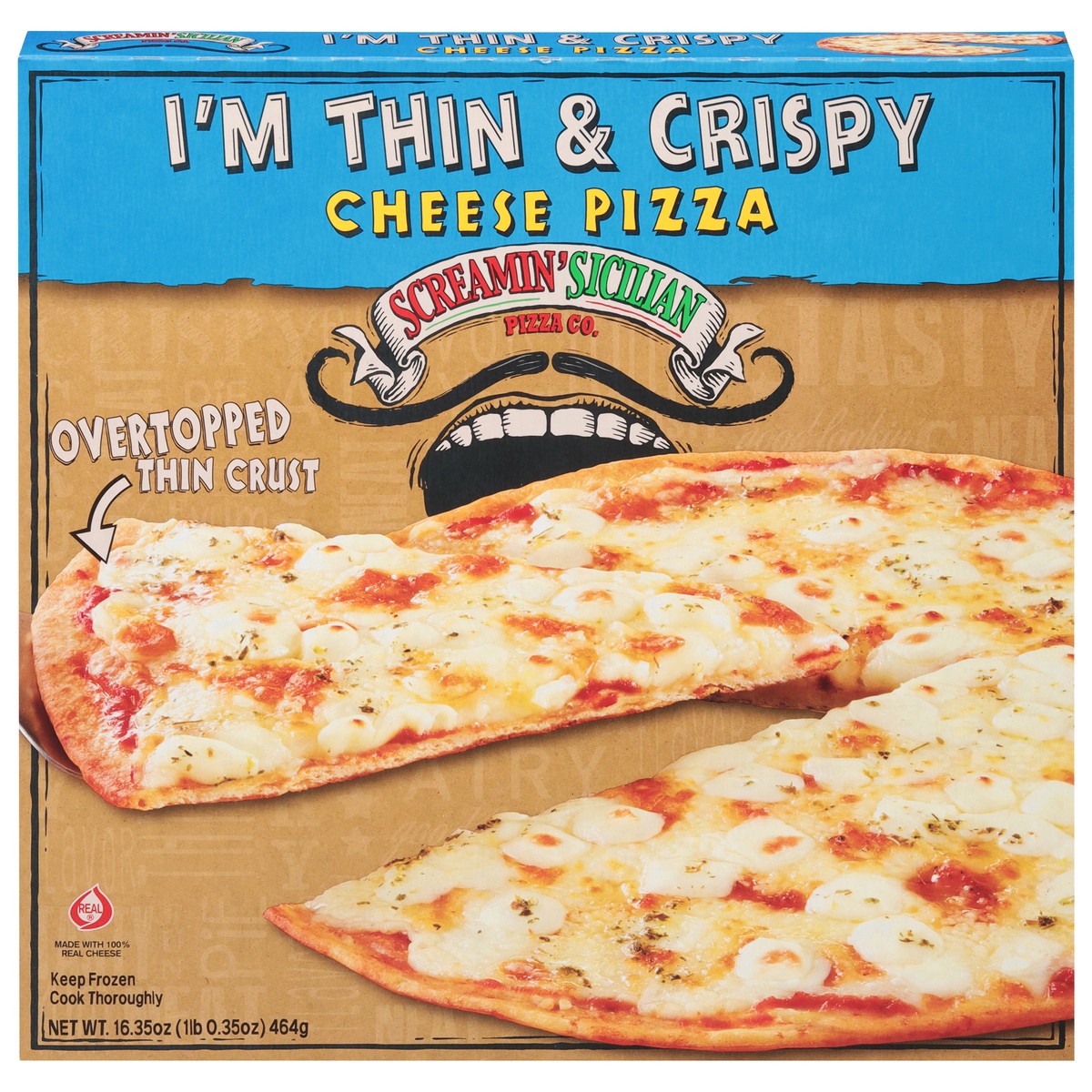 slide 3 of 11, Screamin' Sicilian I'm Thin & Crispy Cheese Pizza 16.35 oz, 16.35 oz