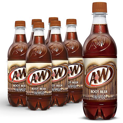 slide 1 of 1, A&w Root Beer Soda Bottle - 6-0.5 Liter, 3 liter