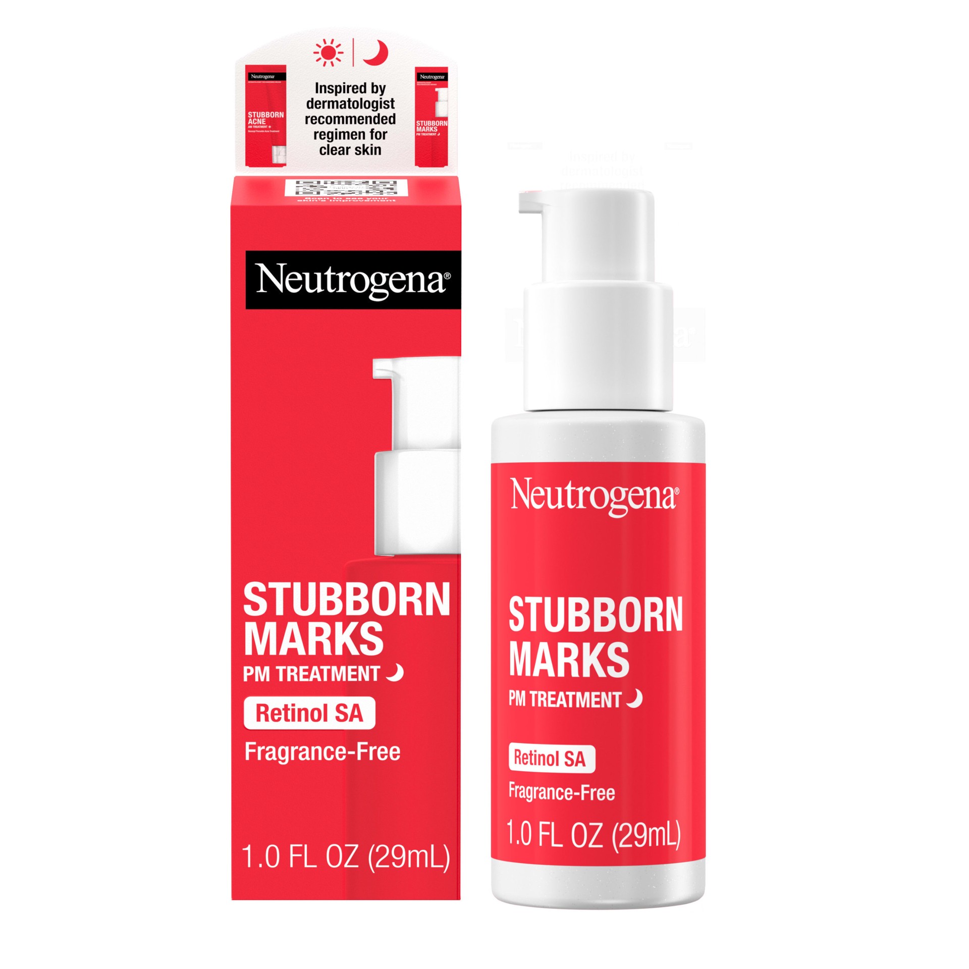 slide 1 of 25, Neutrogena Stubborn Marks Night Treatment Retinol Serum - Fragrance Free - 1.0 fl oz, 1 fl oz