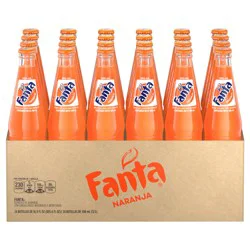 Fanta Orange Mexico Glass Bottles, 500 mL, 24 Pack