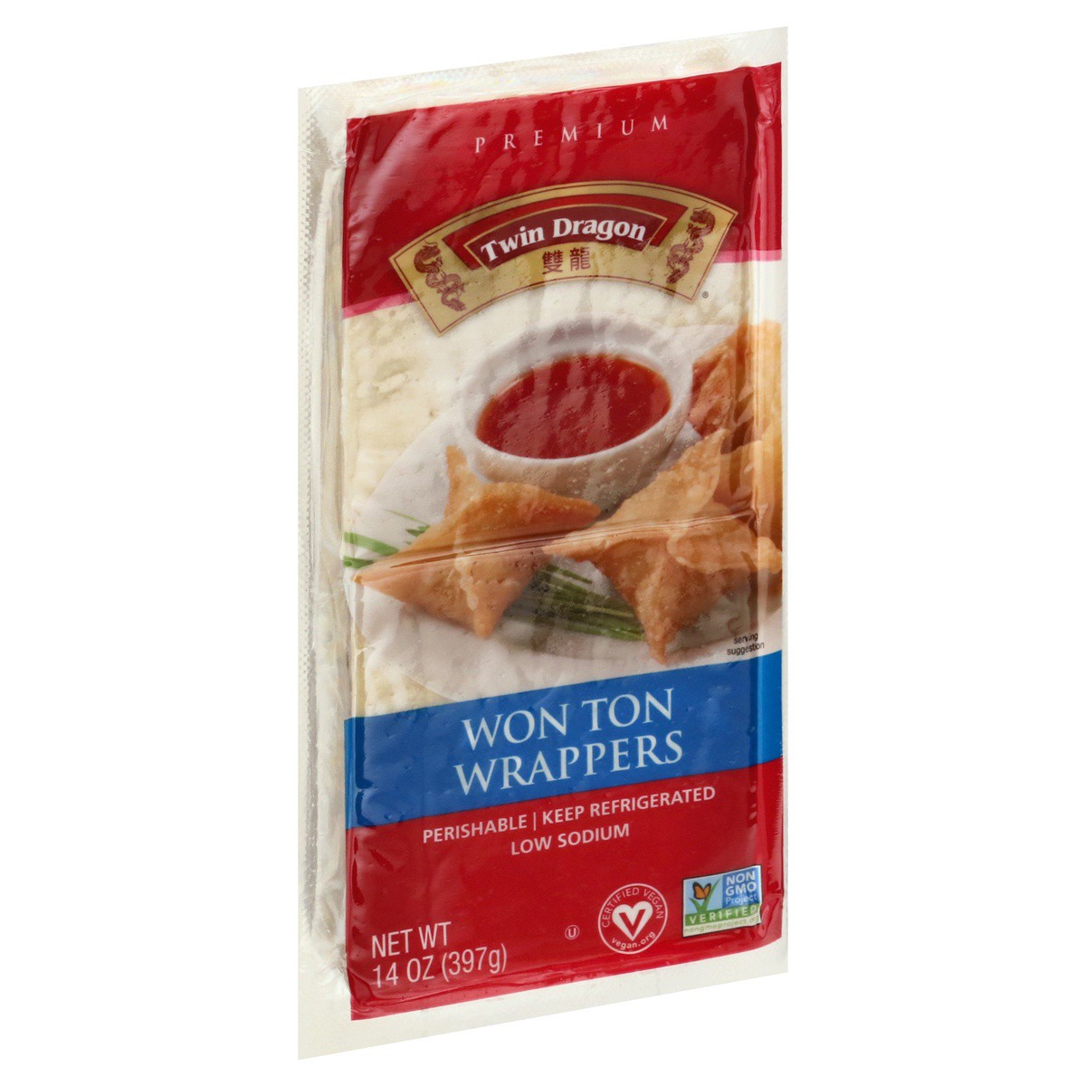 slide 3 of 9, Twin Dragon Premium Won Ton Wrappers 14 oz, 14 oz
