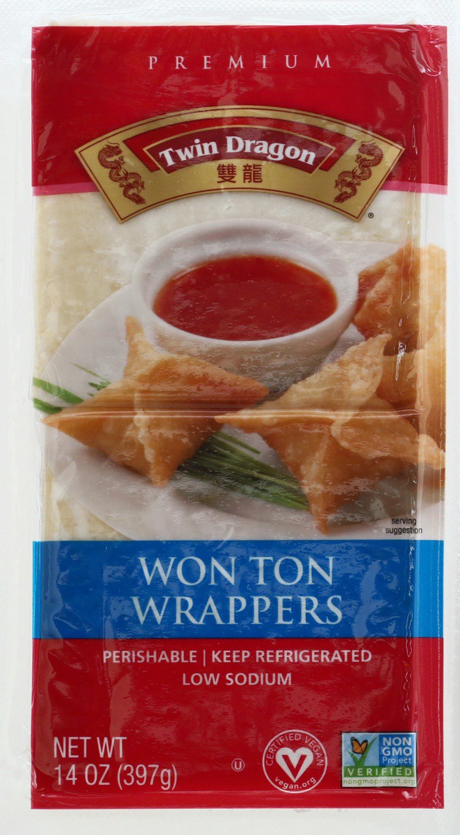 slide 4 of 9, Twin Dragon Premium Won Ton Wrappers 14 oz, 14 oz
