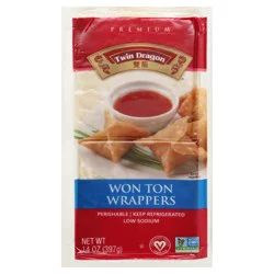 Twin Dragon Premium Won Ton Wrappers 14 oz