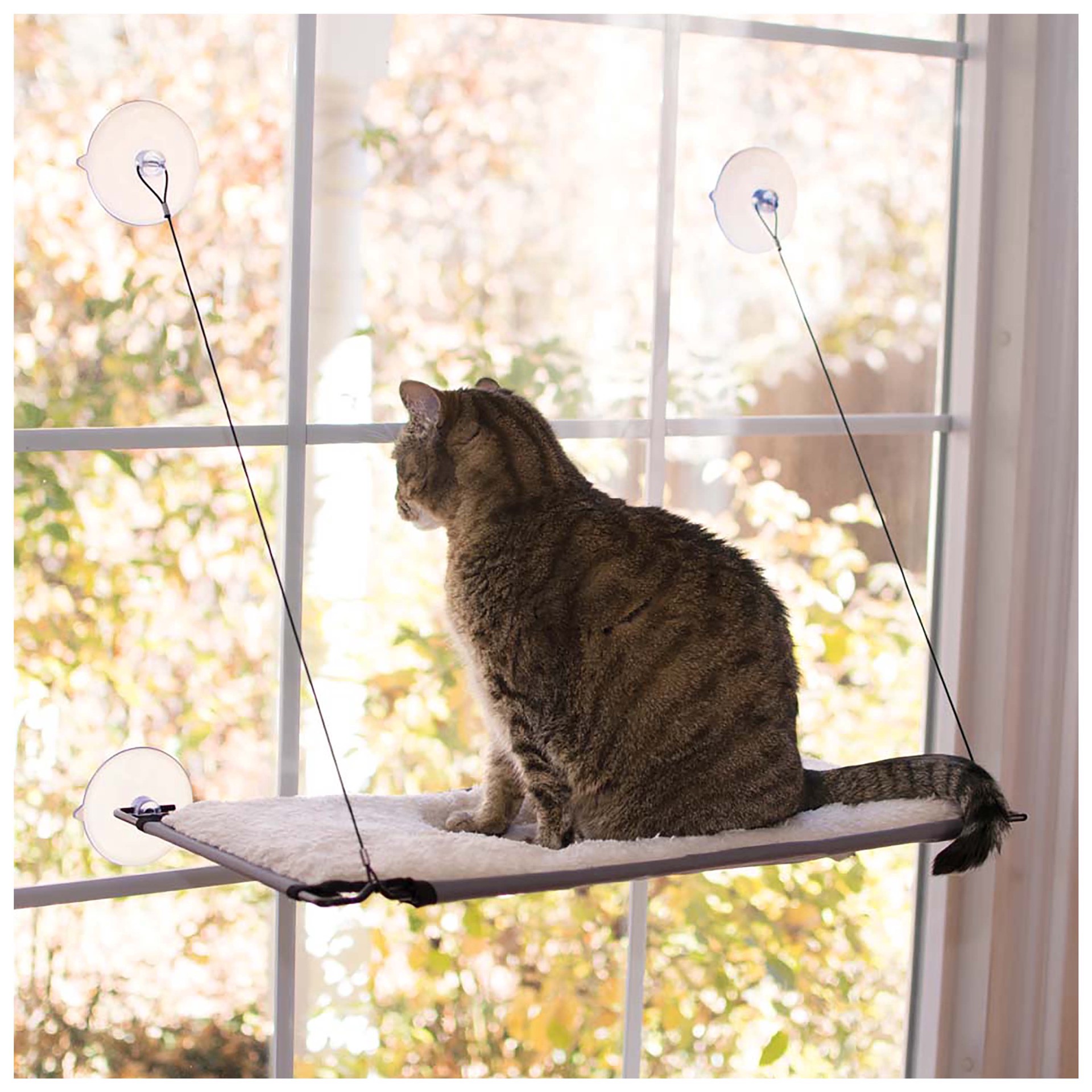 slide 1 of 10, K & H K&H Pet Products Window Lounger Cat Perch Natural 23 X 12 Inches, 1 ct