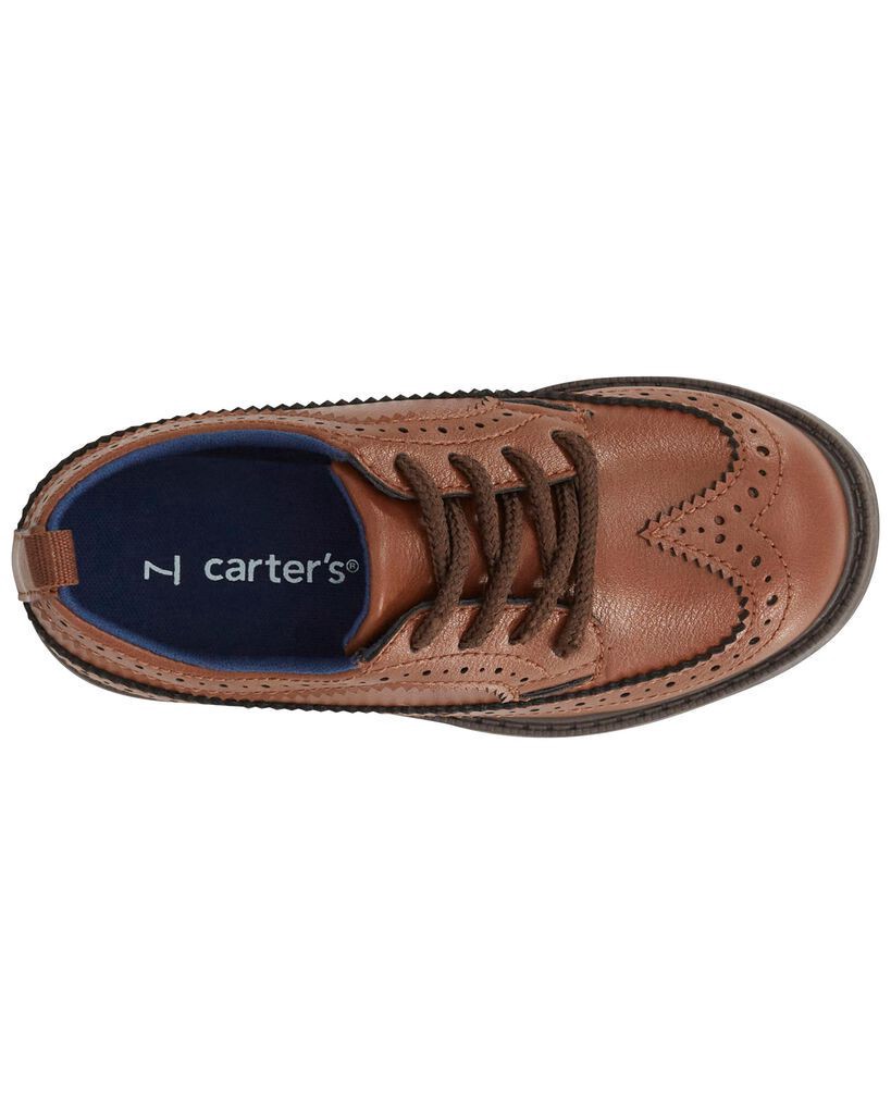 slide 6 of 6, Carter's Kid Oxford Dress Shoes Brown 3Y, 1 ct