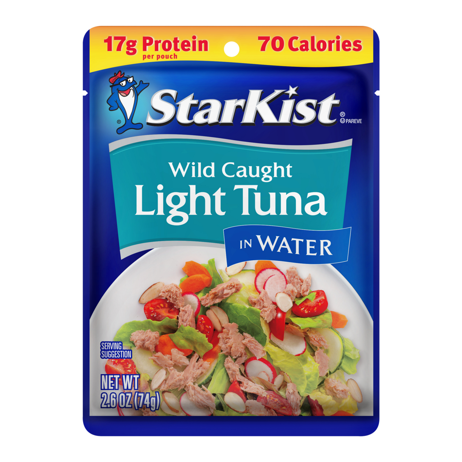 slide 4 of 7, StarKist Wild Caught Light Tuna in Water 4 - 2.6 oz Pouches, 4 ct